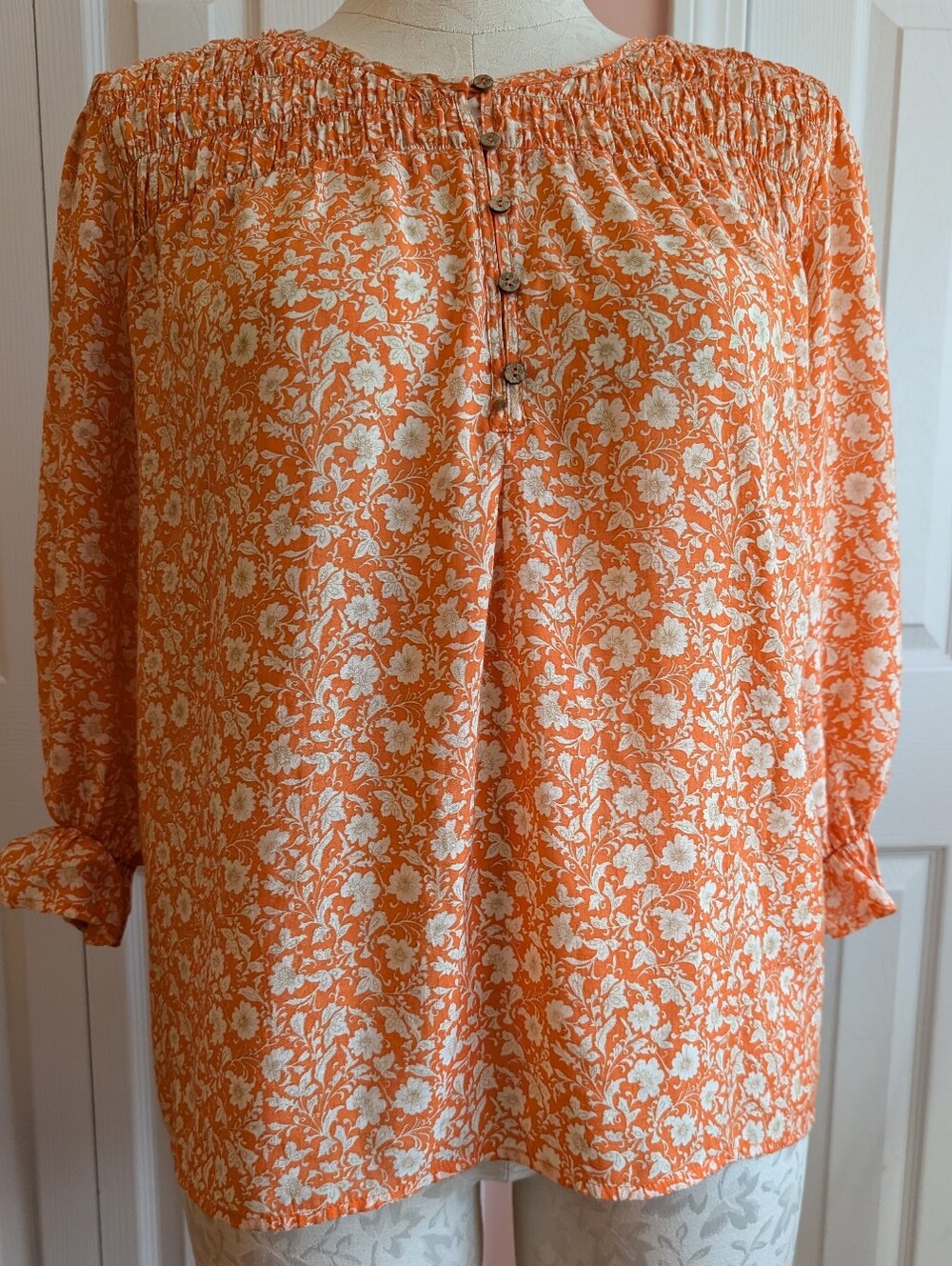 Grande & Greene Peasant Boho Top Size L